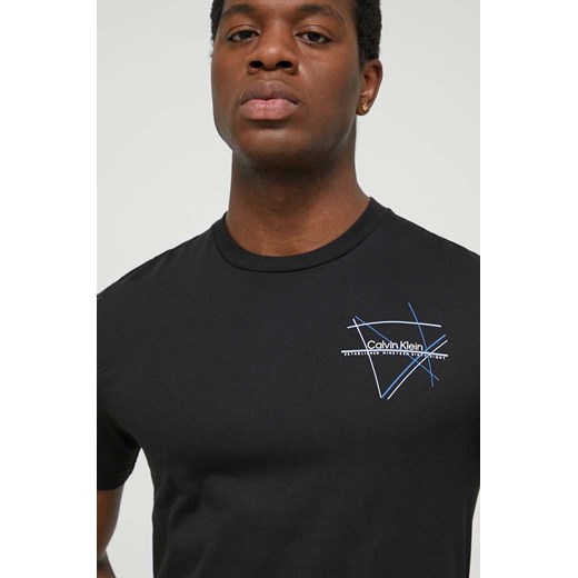 Calvin Klein t-shirt bawełniany męski kolor czarny z nadrukiem K10K112482 ze sklepu ANSWEAR.com w kategorii T-shirty męskie - zdjęcie 170527431
