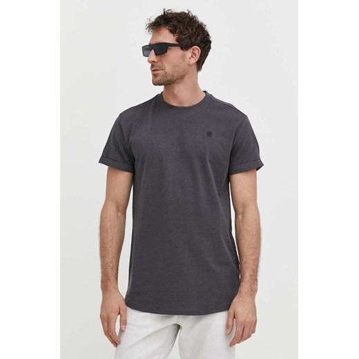 G-Star Raw t-shirt bawełniany kolor szary ze sklepu ANSWEAR.com w kategorii T-shirty męskie - zdjęcie 170527441