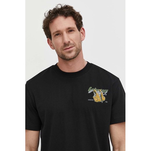 G-Star Raw t-shirt bawełniany męski kolor czarny z nadrukiem S ANSWEAR.com