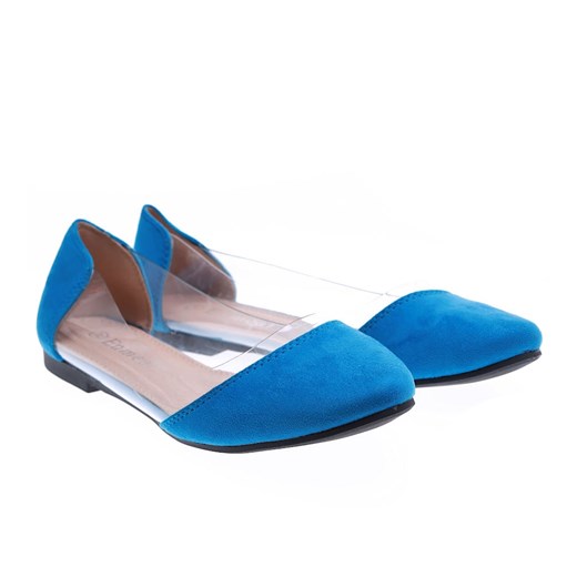Transparentne niebieskie balerinki /D9-2 15848 T190/ Pantofelek24 37 Pantofelek24.pl