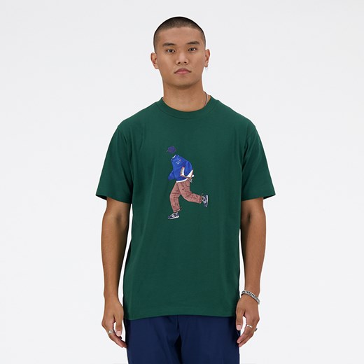 Koszulka męska New Balance MT41579NWG – zielona ze sklepu New Balance Poland w kategorii T-shirty męskie - zdjęcie 170528151