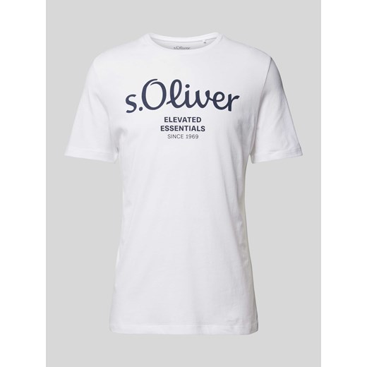 T-shirt z nadrukiem z logo ze sklepu Peek&Cloppenburg  w kategorii T-shirty męskie - zdjęcie 170529801