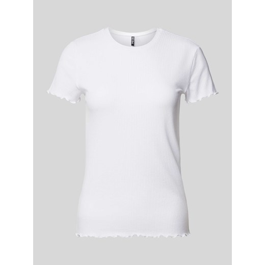 T-shirt z prążkowaniem model ‘NICCA’ Pieces S Peek&Cloppenburg 