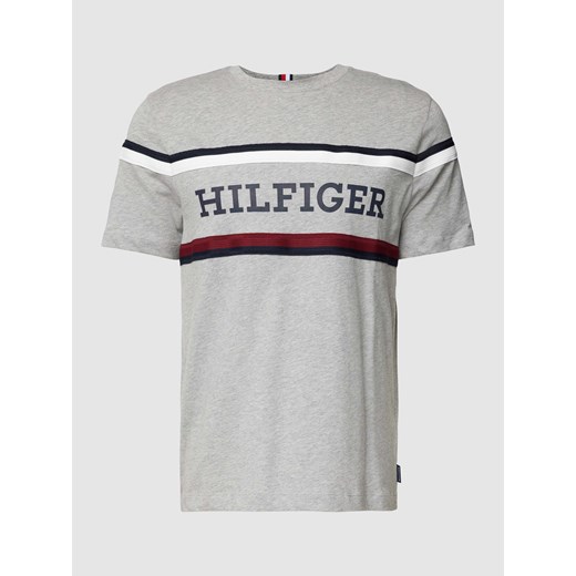 T-shirt z detalami z logo Tommy Hilfiger M wyprzedaż Peek&Cloppenburg 