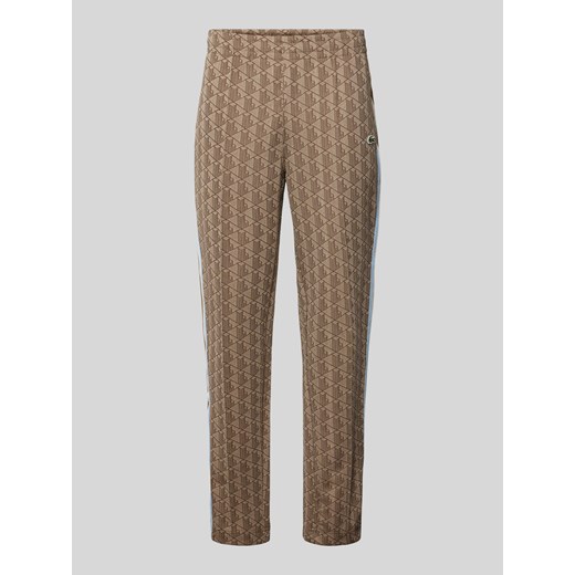 Spodnie dresowe o kroju regular fit z graficznym wzorem na całej powierzchni ze sklepu Peek&Cloppenburg  w kategorii Spodnie męskie - zdjęcie 170530274