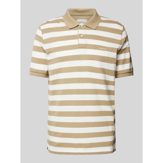 Koszulka polo z wyhaftowanym logo model ‘STRIPE’ ze sklepu Peek&Cloppenburg  w kategorii T-shirty męskie - zdjęcie 170530330