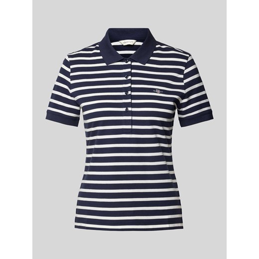 Koszulka polo o kroju slim fit w paski ze sklepu Peek&Cloppenburg  w kategorii Bluzki damskie - zdjęcie 170530432