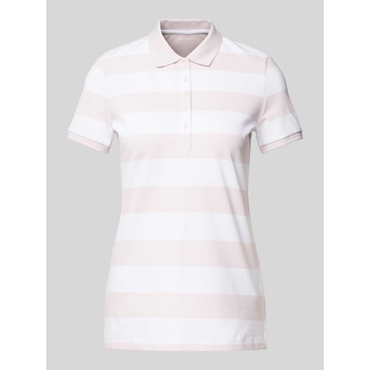 Koszulka polo o kroju regular fit ze wzorem w blokowe pasy ze sklepu Peek&Cloppenburg  w kategorii Bluzki damskie - zdjęcie 170530443