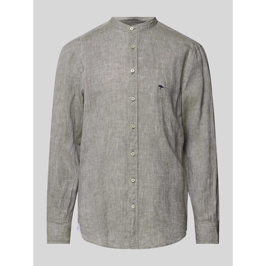 Koszula casulowa o kroju regular fit z lnu ze stójką ze sklepu Peek&Cloppenburg  w kategorii Koszule męskie - zdjęcie 170530670