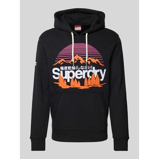 Bluza z kapturem i nadrukiem z logo model ‘GREAT OUTDOORS’ Superdry L okazja Peek&Cloppenburg 