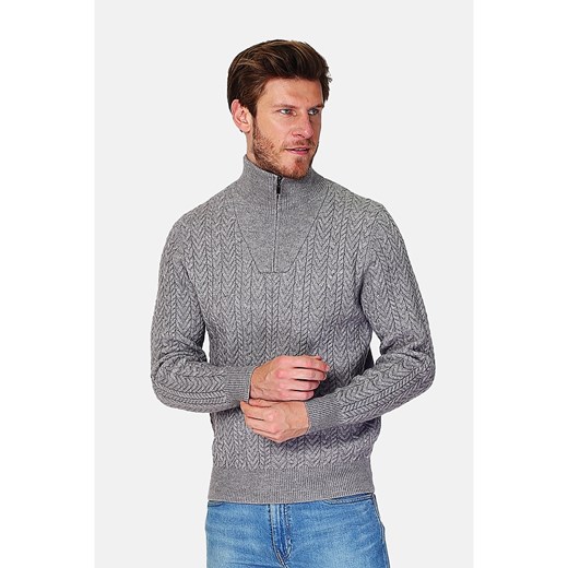 William de Faye Sweter w kolorze szarym ze sklepu Limango Polska w kategorii Swetry męskie - zdjęcie 170531034