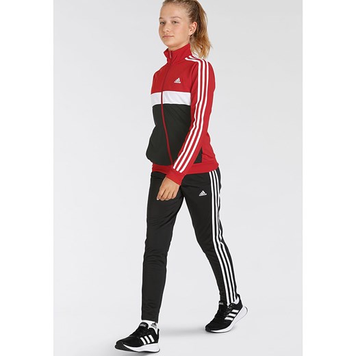 adidas 2-częściowy zestaw sportowy w kolorze czerwono-czarnym ze sklepu Limango Polska w kategorii Dresy dziewczęce - zdjęcie 170531234
