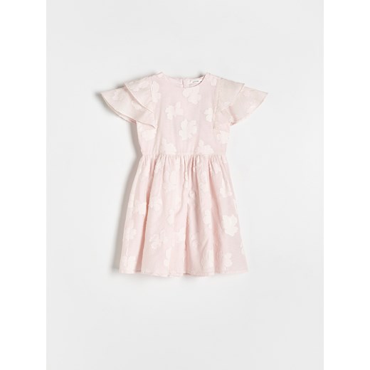 Reserved - Sukienka w kwiaty - pastelowy róż ze sklepu Reserved w kategorii Sukienki dziewczęce - zdjęcie 170532310