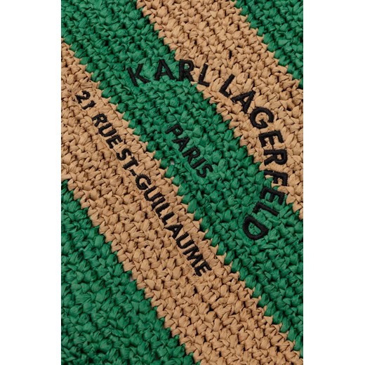 Karl Lagerfeld torba plażowa kolor zielony Karl Lagerfeld ONE ANSWEAR.com
