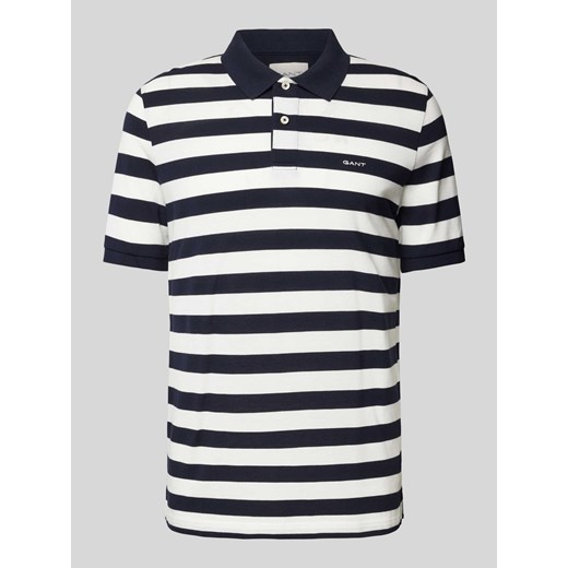 Koszulka polo z wyhaftowanym logo model ‘STRIPE’ ze sklepu Peek&Cloppenburg  w kategorii T-shirty męskie - zdjęcie 170535330