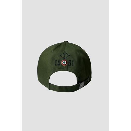 AERONAUTICA MILITARE Zielona czapka z haftowanym logo Aeronautica Militare outfit.pl okazja
