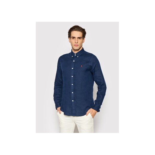 Polo Ralph Lauren Koszula 710829443001 Granatowy Slim Fit ze sklepu MODIVO w kategorii Koszule męskie - zdjęcie 170543882