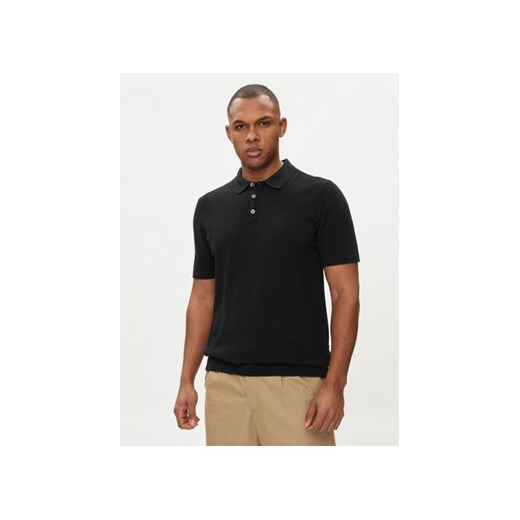 Jack&Jones Polo Emil 12248819 Czarny Regular Fit ze sklepu MODIVO w kategorii T-shirty męskie - zdjęcie 170543924