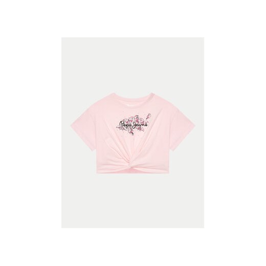 Pepe Jeans T-Shirt Quindara PG503076 Różowy Regular Fit ze sklepu MODIVO w kategorii Bluzki dziewczęce - zdjęcie 170544004