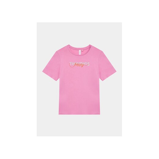 Vero Moda Girl T-Shirt 10285148 Różowy Regular Fit ze sklepu MODIVO w kategorii Bluzki dziewczęce - zdjęcie 170544033
