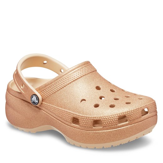Klapki Crocs Classic Platform Glitter Clog W 207241 Shitake 2DS Crocs 34.5 eobuwie.pl