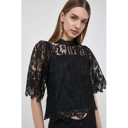 Morgan bluzka damska kolor czarny gładka ze sklepu ANSWEAR.com w kategorii Bluzki damskie - zdjęcie 170544841