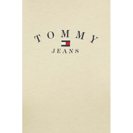 Bluzka damska Tommy Jeans z okrągłym dekoltem bawełniana 