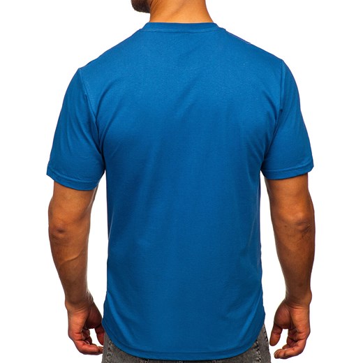 T-shirt męski niebieski Denley 
