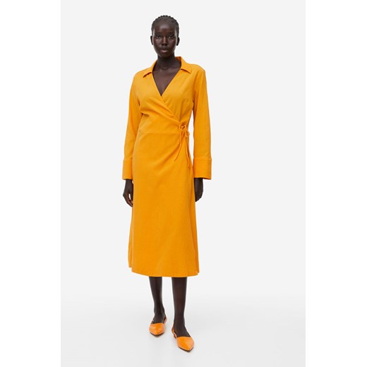 H & M - Kopertowa szmizjerka - Pomarańczowy H & M L H&M