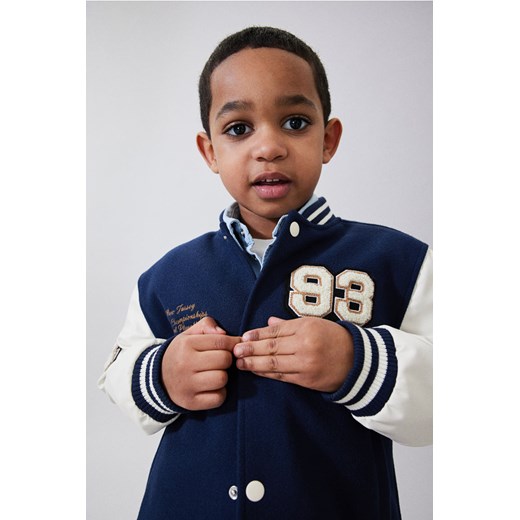 H & M - Wyszywana kurtka bejsbolowa - Niebieski ze sklepu H&M w kategorii Kurtki chłopięce - zdjęcie 170550552