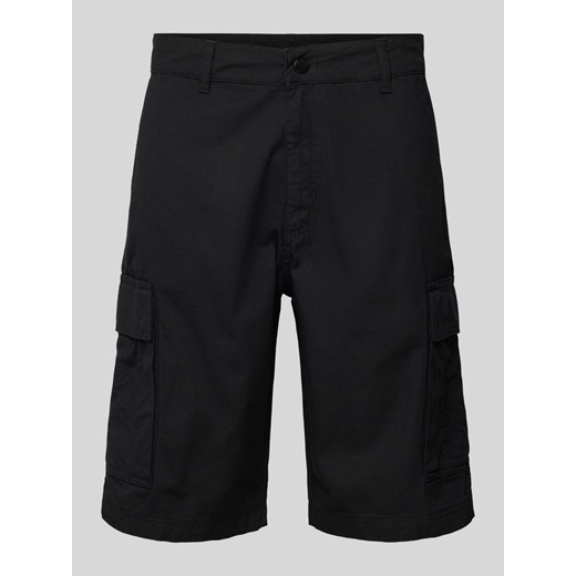 Szorty cargo o kroju regular fit z wyhaftowanym logo model ‘Melfort’ ze sklepu Peek&Cloppenburg  w kategorii Spodenki męskie - zdjęcie 170550774