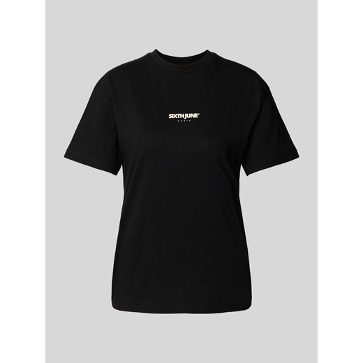 T-shirt z nadrukiem z logo model ‘AZULEJOS’ ze sklepu Peek&Cloppenburg  w kategorii Bluzki damskie - zdjęcie 170550862