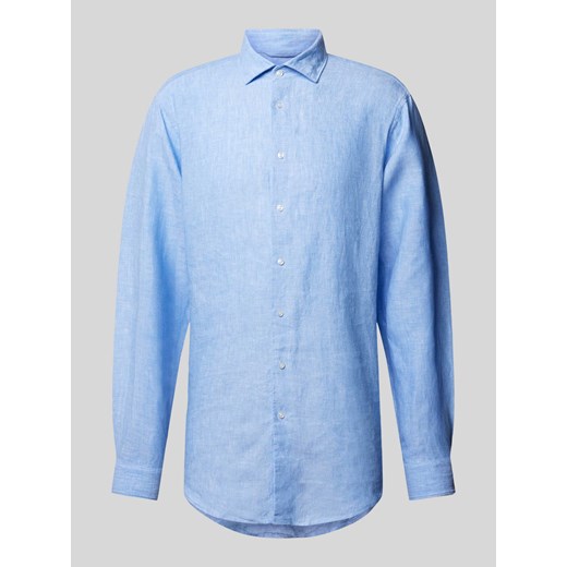 Koszula lniana o kroju regular fit z kołnierzykiem typu kent ze sklepu Peek&Cloppenburg  w kategorii Koszule męskie - zdjęcie 170551090