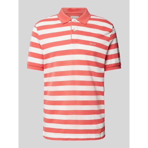 Koszulka polo z wyhaftowanym logo model ‘STRIPE’ ze sklepu Peek&Cloppenburg  w kategorii T-shirty męskie - zdjęcie 170551254