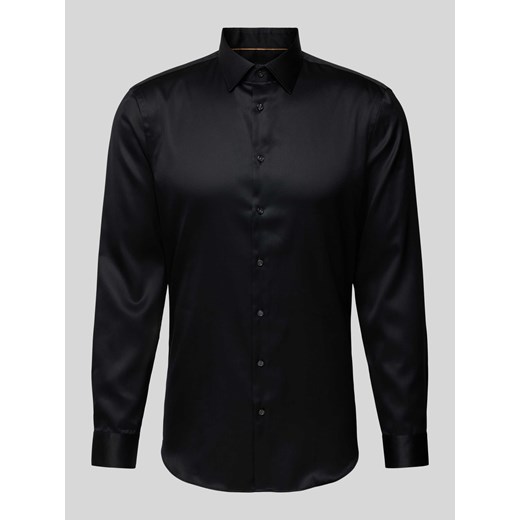 Koszula biznesowa o kroju slim fit z satyny ze sklepu Peek&Cloppenburg  w kategorii Koszule męskie - zdjęcie 170551303