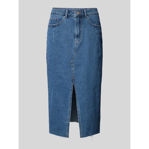 Spódnica jeansowa z brzegiem bez wykończenia model ‘SOL’ Vila 38 Peek&Cloppenburg 