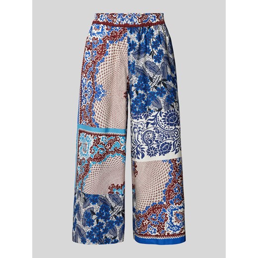Spodnie materiałowe o luźnym kroju z nadrukiem na całej powierzchni ze sklepu Peek&Cloppenburg  w kategorii Spodnie damskie - zdjęcie 170551724