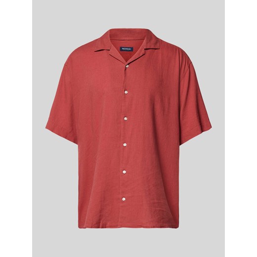 Koszula casualowa o kroju tailored fit z kołnierzem z połami ze sklepu Peek&Cloppenburg  w kategorii Koszule męskie - zdjęcie 170551744