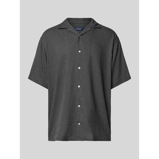 Koszula casualowa o kroju tailored fit z kołnierzem z połami ze sklepu Peek&Cloppenburg  w kategorii Koszule męskie - zdjęcie 170551761