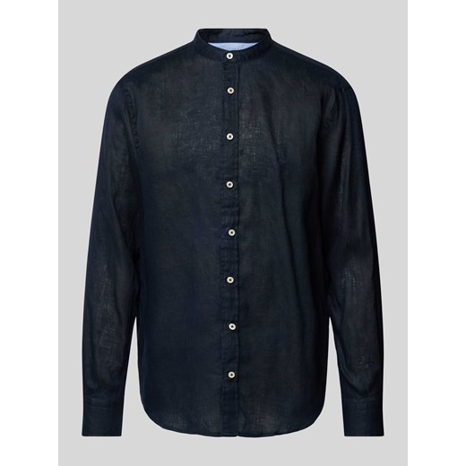 Koszula casulowa o kroju regular fit z lnu ze stójką ze sklepu Peek&Cloppenburg  w kategorii Koszule męskie - zdjęcie 170552031