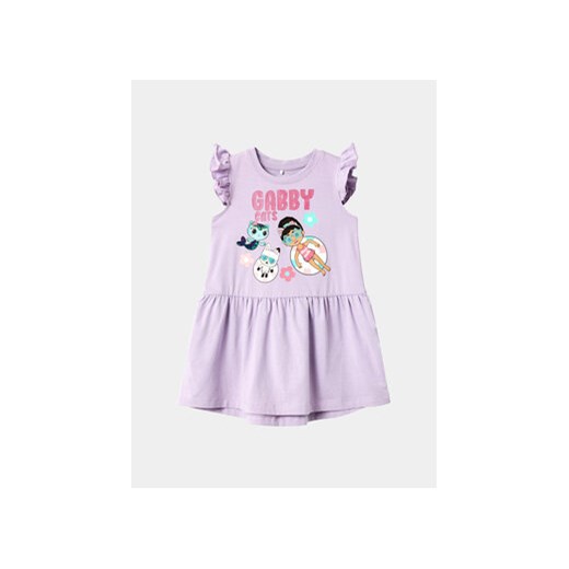 NAME IT Sukienka codzienna Memma 13227617 Fioletowy Standard Fit ze sklepu MODIVO w kategorii Sukienki niemowlęce - zdjęcie 170553960