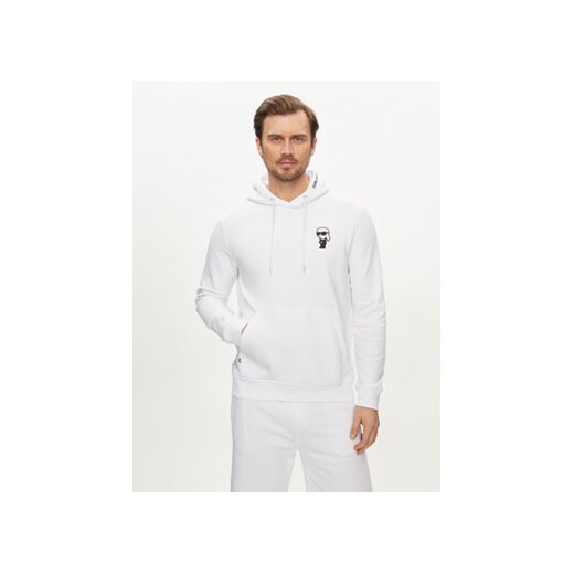 KARL LAGERFELD Bluza 705031 542900 Biały Regular Fit ze sklepu MODIVO w kategorii Bluzy męskie - zdjęcie 170554104