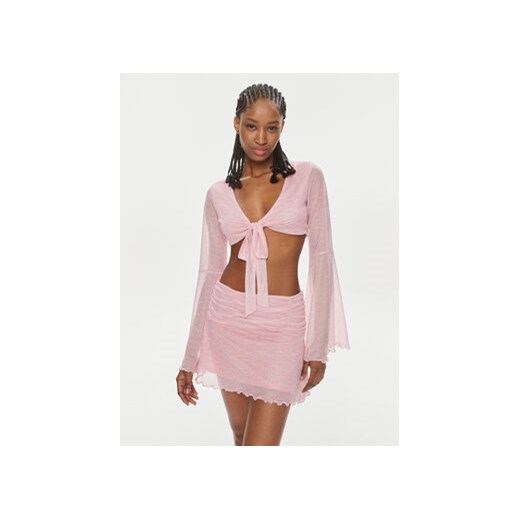Juicy Couture Bluzka JCWCT23326 Różowy Slim Fit ze sklepu MODIVO w kategorii Bluzki damskie - zdjęcie 170554140