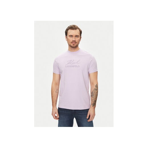 KARL LAGERFELD T-Shirt 755030 542225 Czarny Regular Fit ze sklepu MODIVO w kategorii T-shirty męskie - zdjęcie 170554151