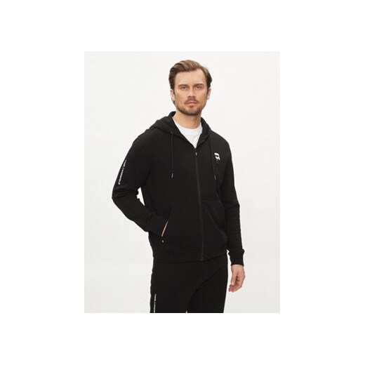 KARL LAGERFELD Bluza 705033 542900 Czarny Regular Fit ze sklepu MODIVO w kategorii Bluzy męskie - zdjęcie 170554262