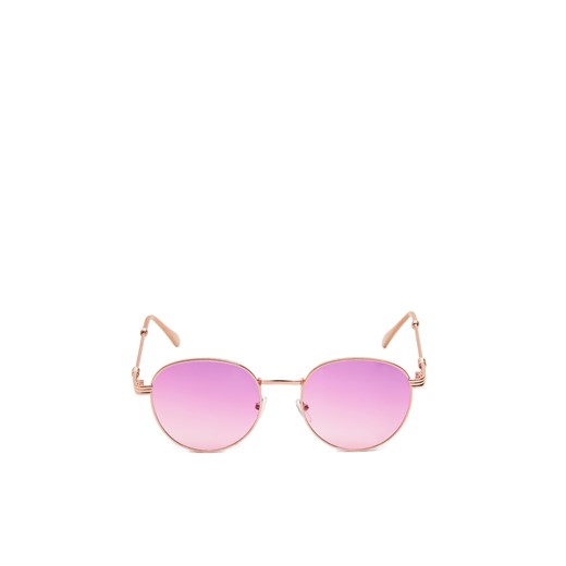 Cropp - Różowe okulary przeciwsłoneczne - wielobarwny ze sklepu Cropp w kategorii Okulary przeciwsłoneczne damskie - zdjęcie 170555580