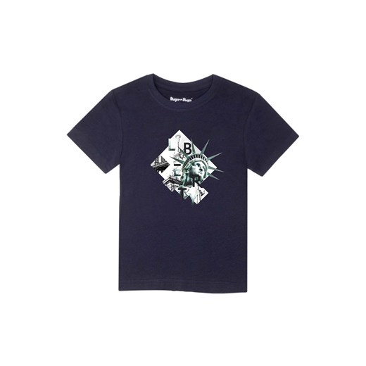 Granatowy t-shirt dla chłopca z bawełny Tup Tup Statua Wolności ze sklepu 5.10.15 w kategorii T-shirty chłopięce - zdjęcie 170556041
