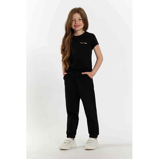 Czarny t-shirt dla małej dziewczynki z napisem Tup Tup ze sklepu 5.10.15 w kategorii Bluzki dziewczęce - zdjęcie 170556094