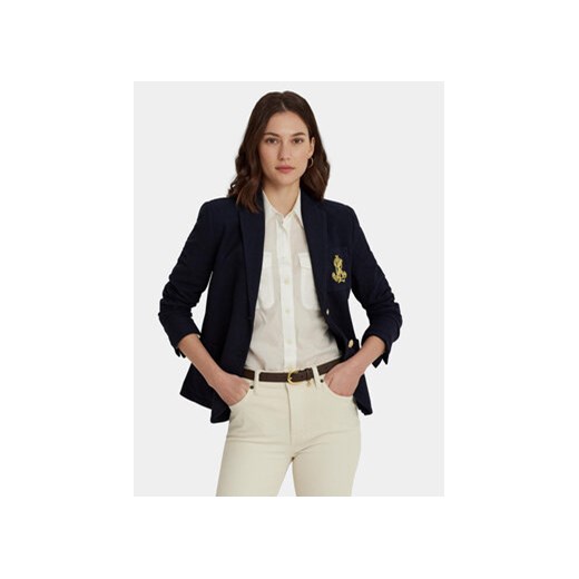 Lauren Ralph Lauren Marynarka 200797305005 Granatowy Slim Fit ze sklepu MODIVO w kategorii Marynarki damskie - zdjęcie 170560994