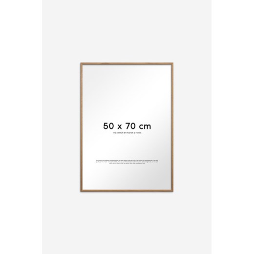 H & M - Lustro Z Drewnianą Ramą - Pomarańczowy H & M 50x70 H&M